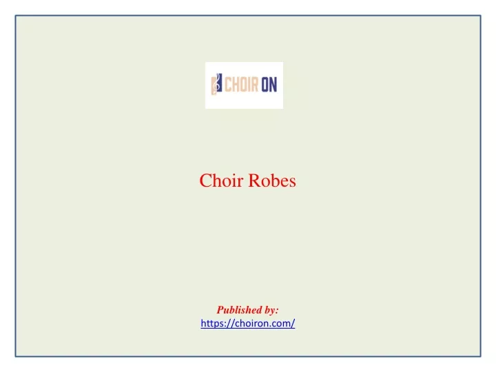 choir robes published by https choiron com n.