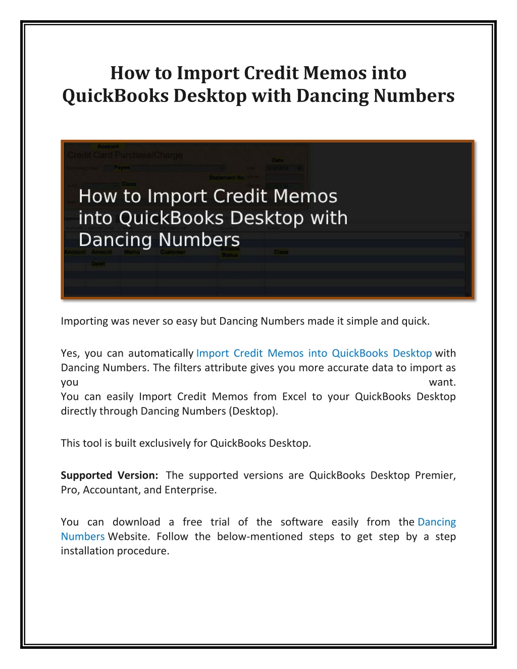 quickbooks report for open credit memos