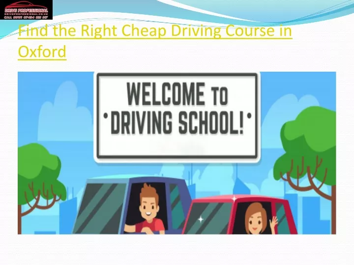 find the right cheap driving course in oxford n.