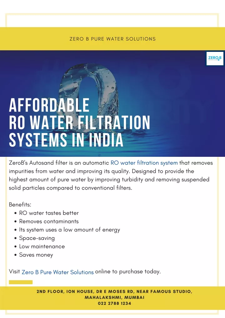 zero b pure water solutions n.