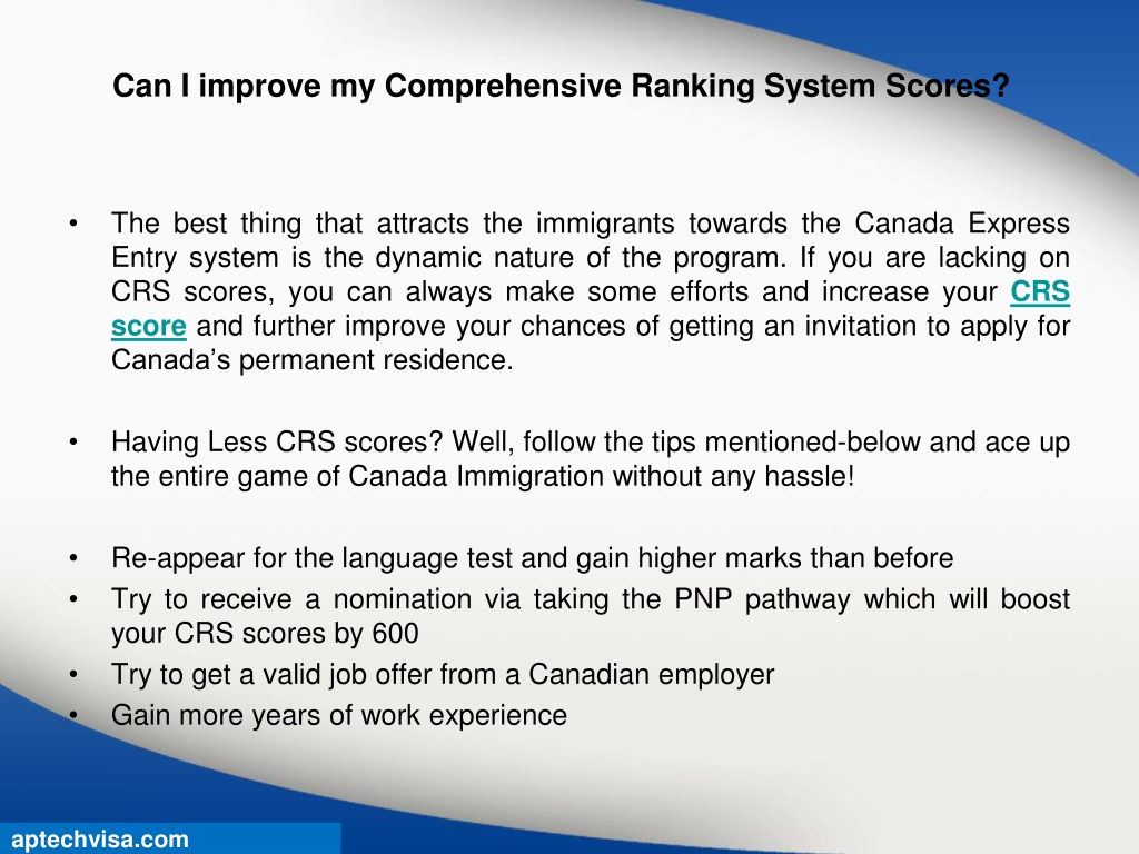 PPT - Frequently Asked Questions For Comprehensive Ranking System (CRS ...