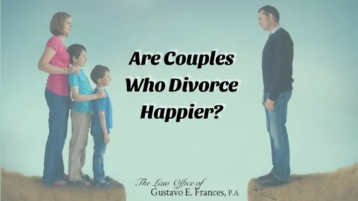 are couples who divorce happier n.