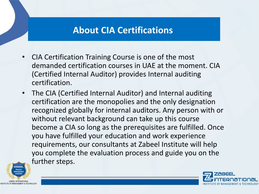 PPT What is CIA and functions of Certified Internal Auditor? CIA