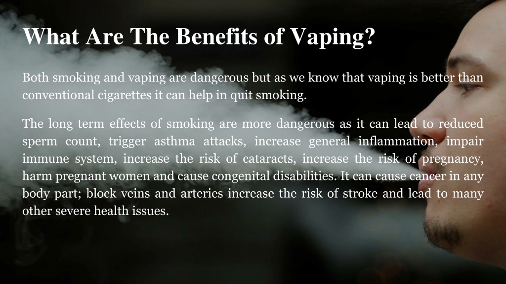 PPT - Benefits Of Vaping Versus Smoking PowerPoint Presentation, free ...