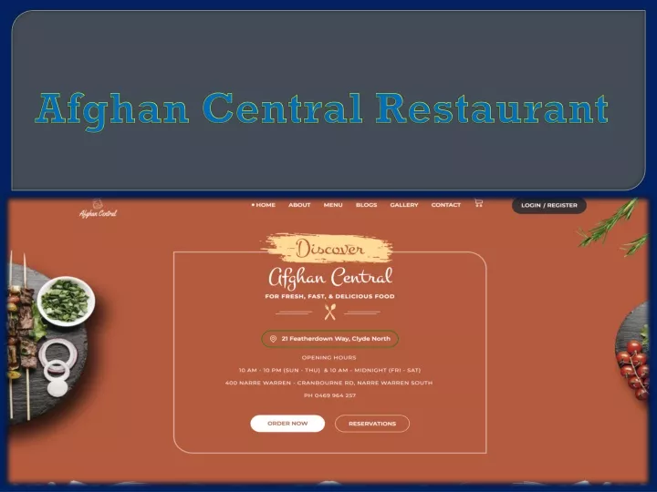 afghan central restaurant n.