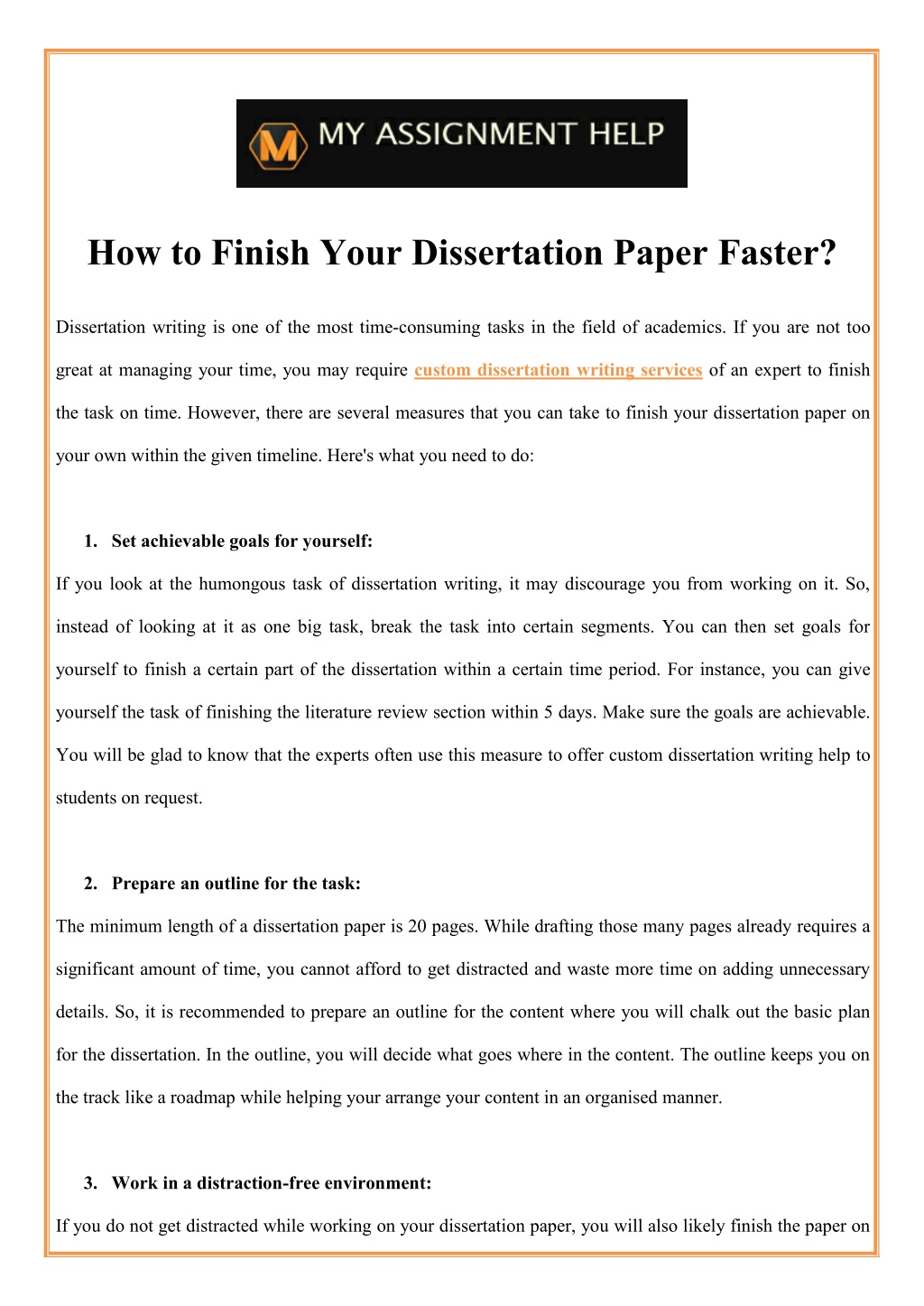 dissertation in finish