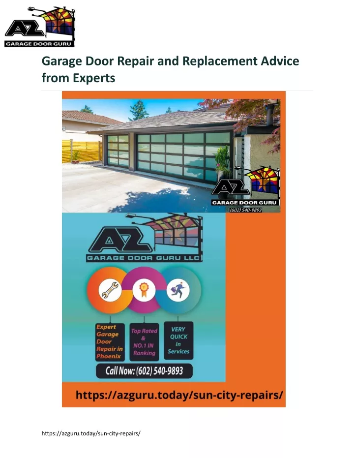 garage door repair and replacement advice from n.