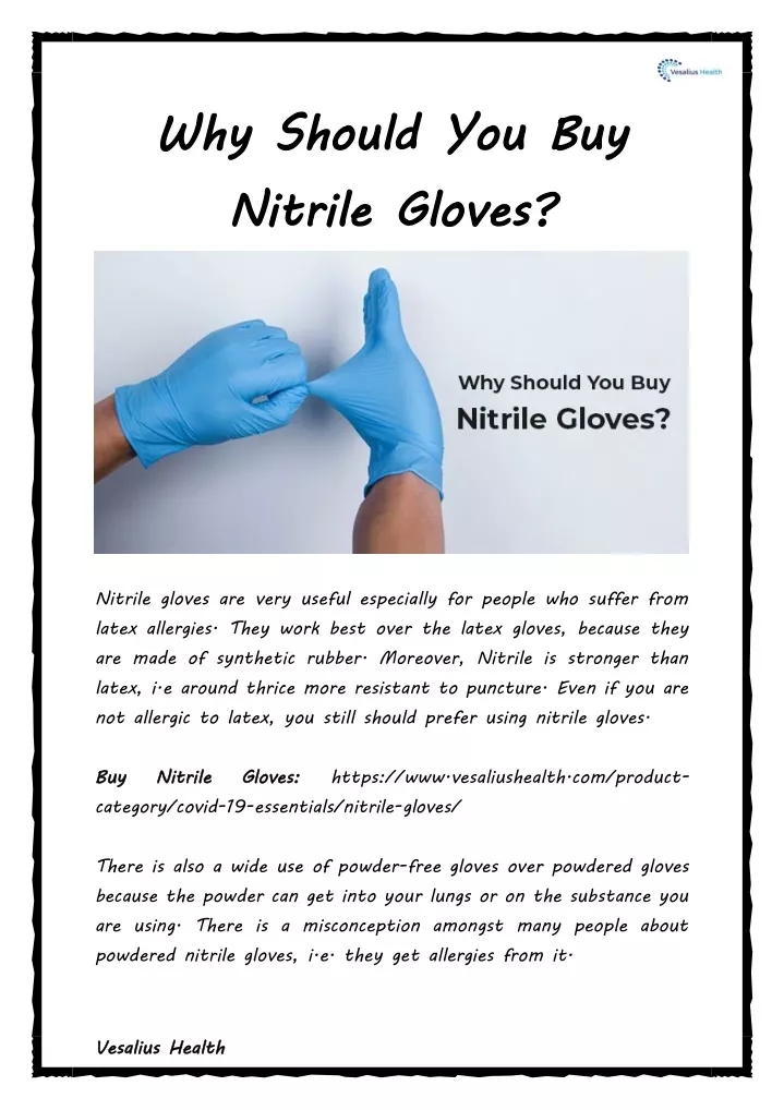 why should you buy nitrile gloves n.