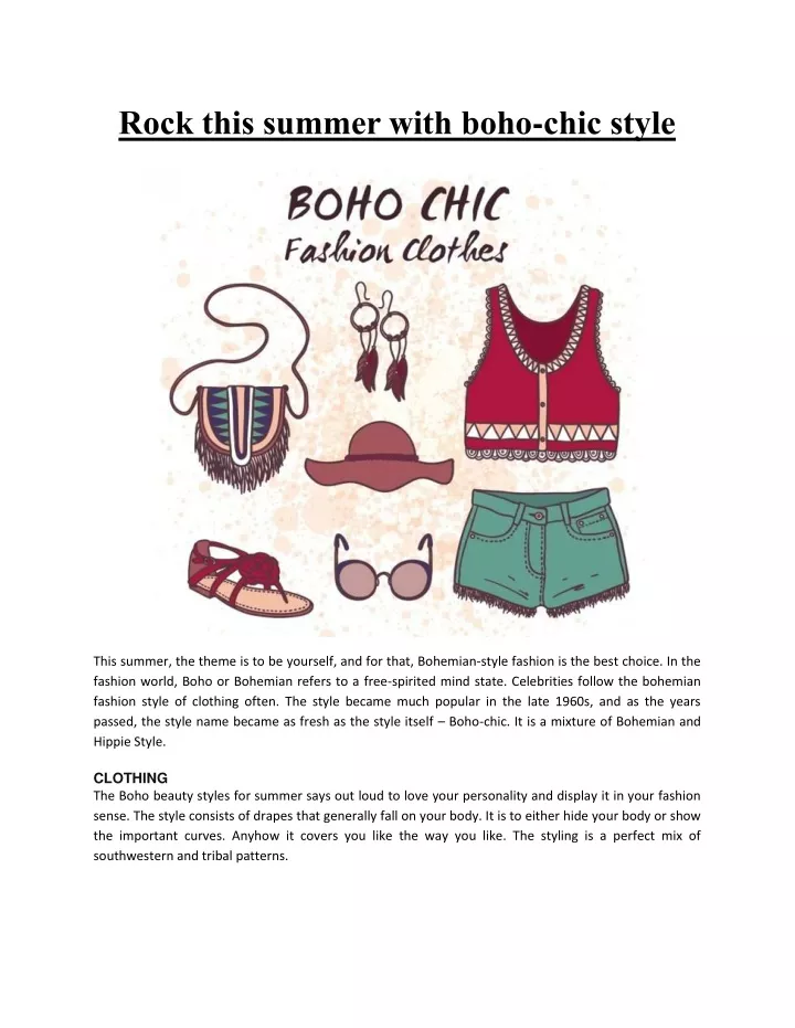rock this summer with boho chic style n.