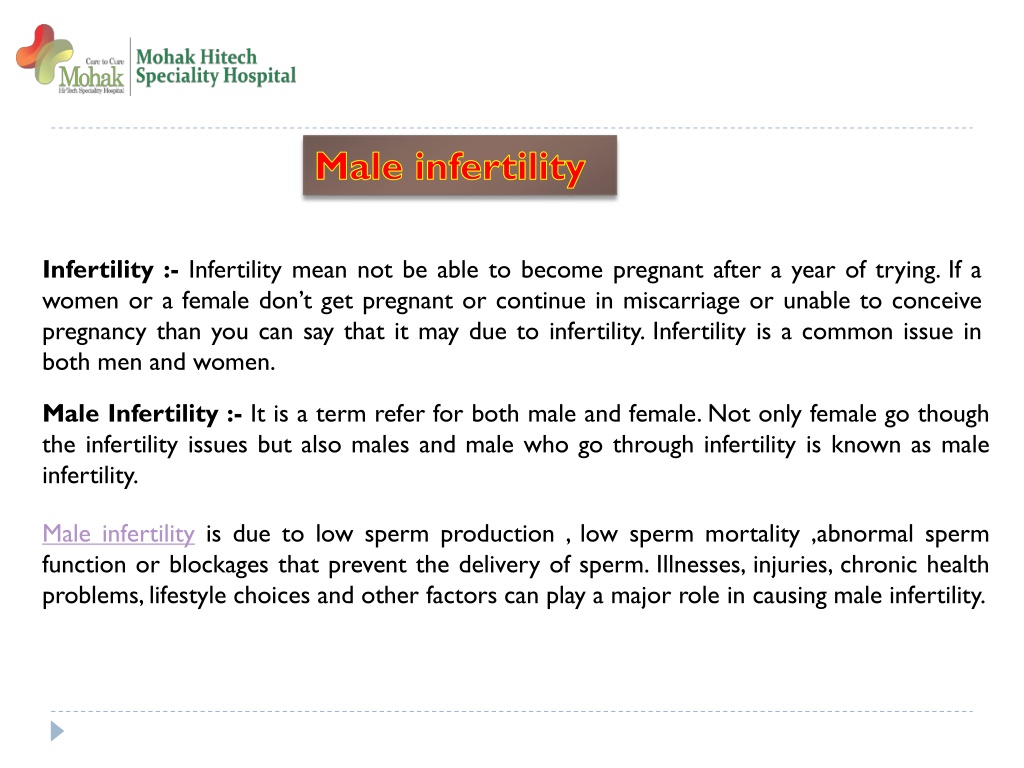 PPT - Male infertility PowerPoint Presentation, free download - ID:10294010