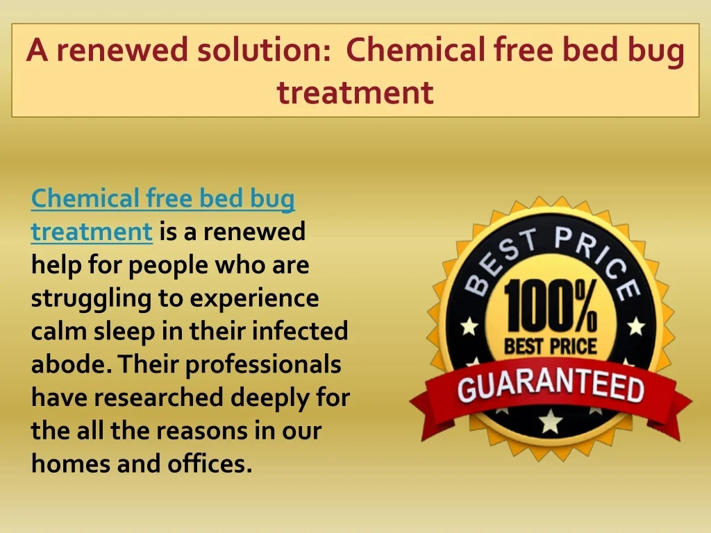 Picture of PPT - A renewed solution: Chemical free bed bug treatment PowerPoint ...