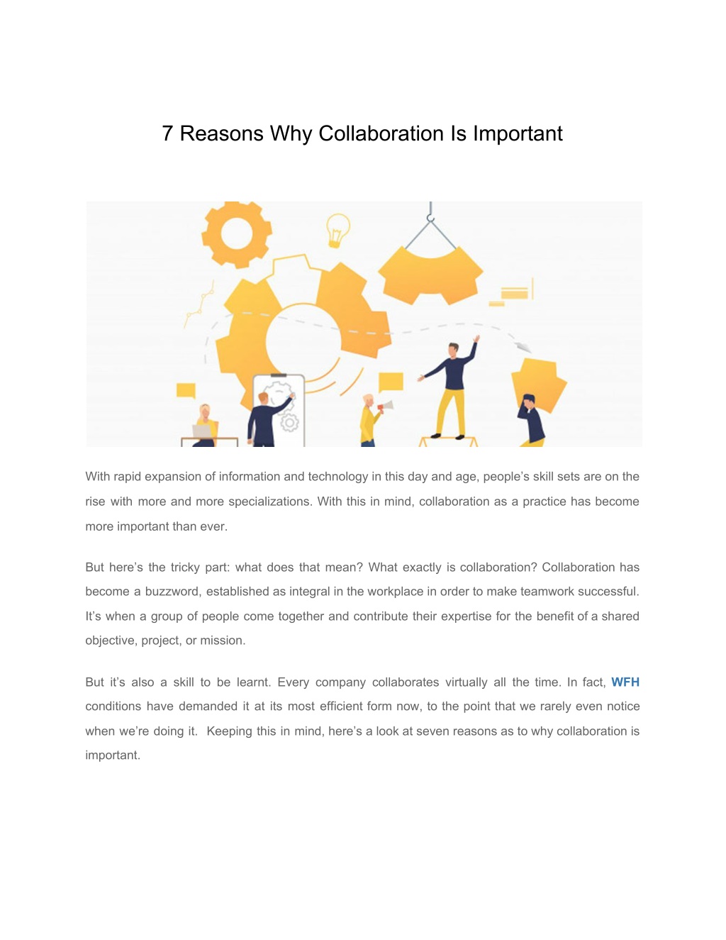 PPT - 7 Reasons Why Collaboration Is Important PowerPoint Presentation ...