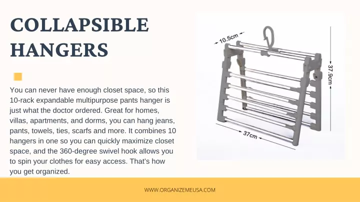 collapsible hangers n.