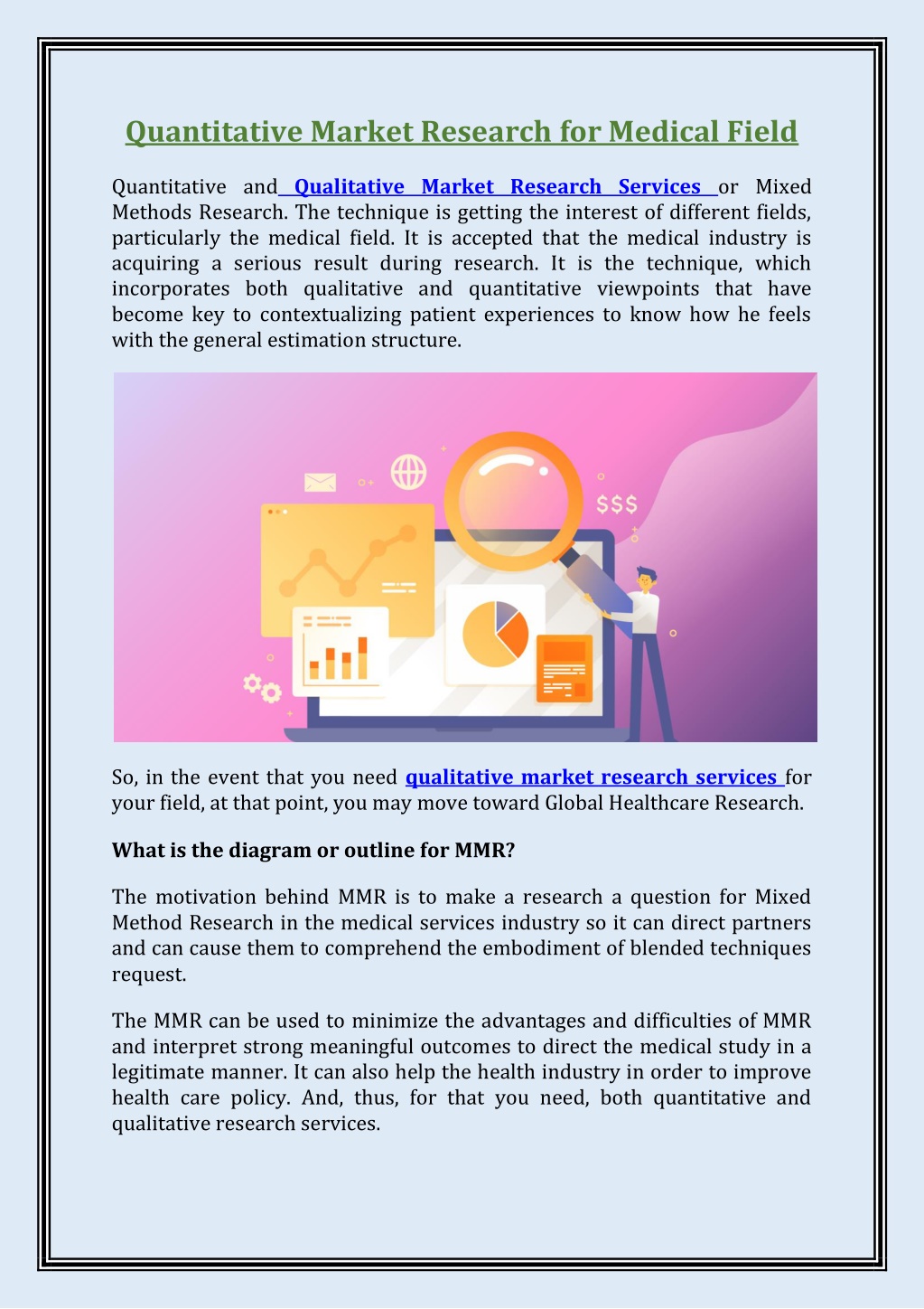 quantitative research about medical field