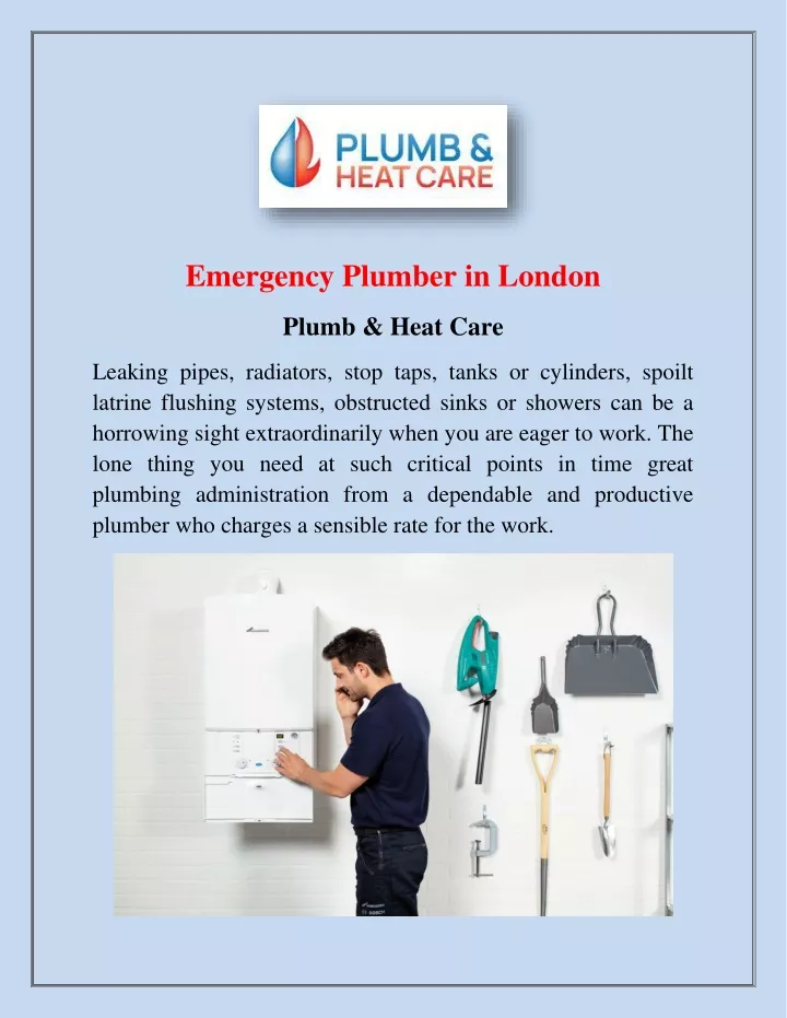 emergency plumber in london n.
