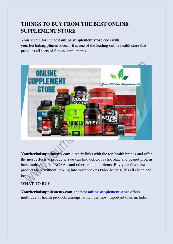 things to buy from the best online supplement n.