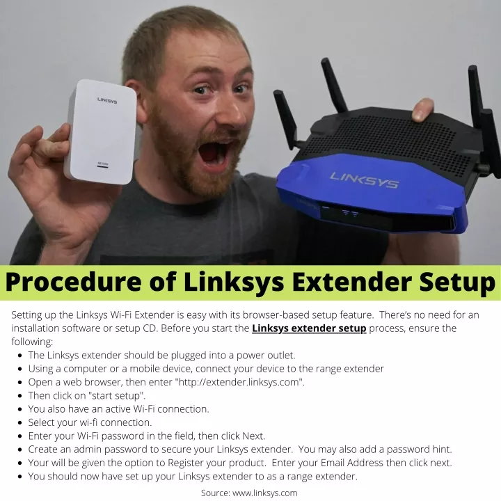 procedure of linksys extender setup n.