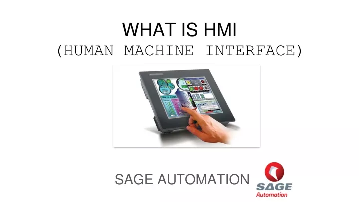 what is hmi human machine interface n.