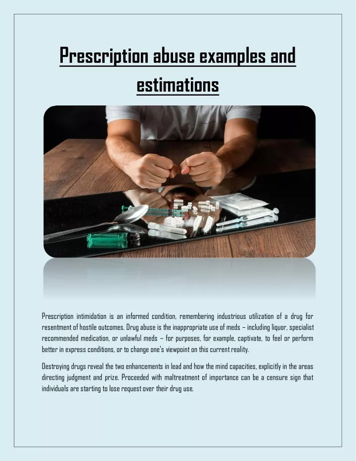 prescription abuse examples and estimations n.