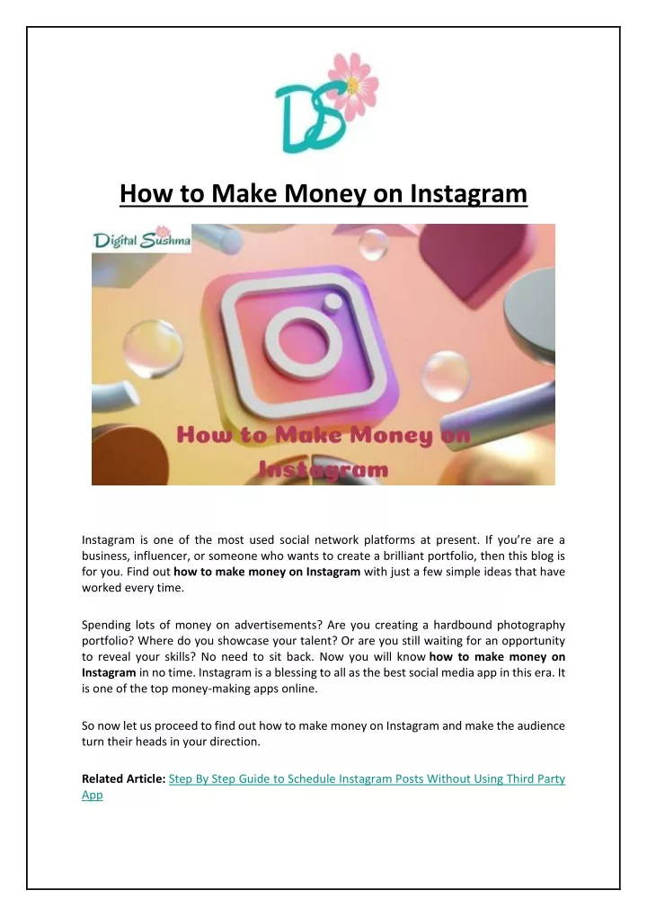 how to make money on instagram n.