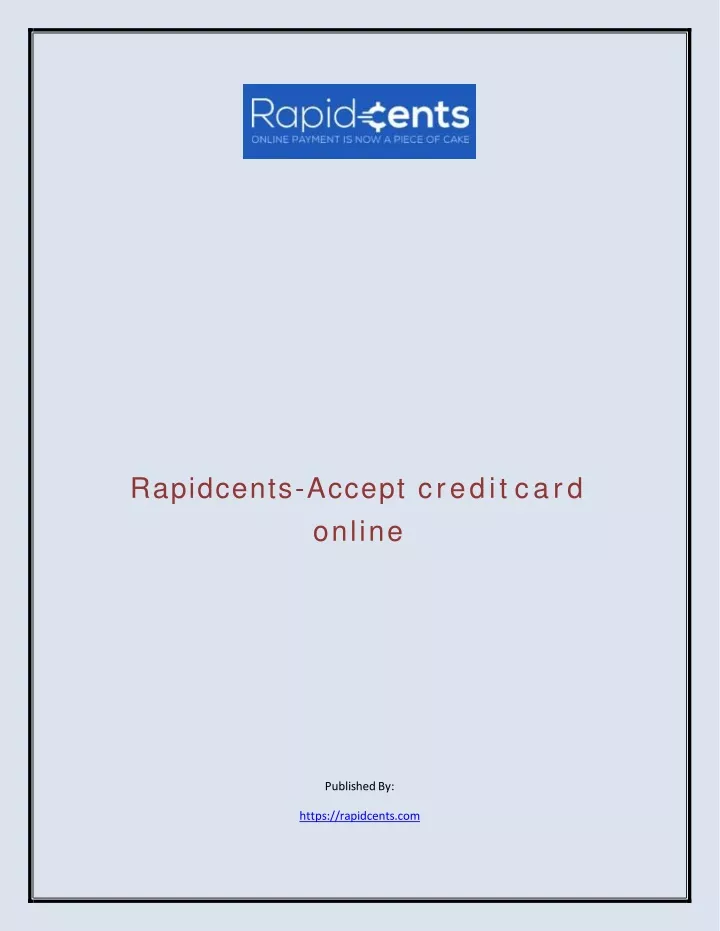 rapidcents accept credit card online n.