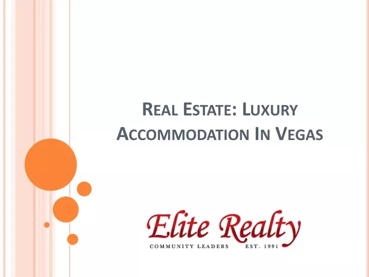 real estate luxury accommodation in vegas n.