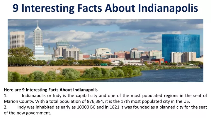 9 interesting facts about indianapolis n.