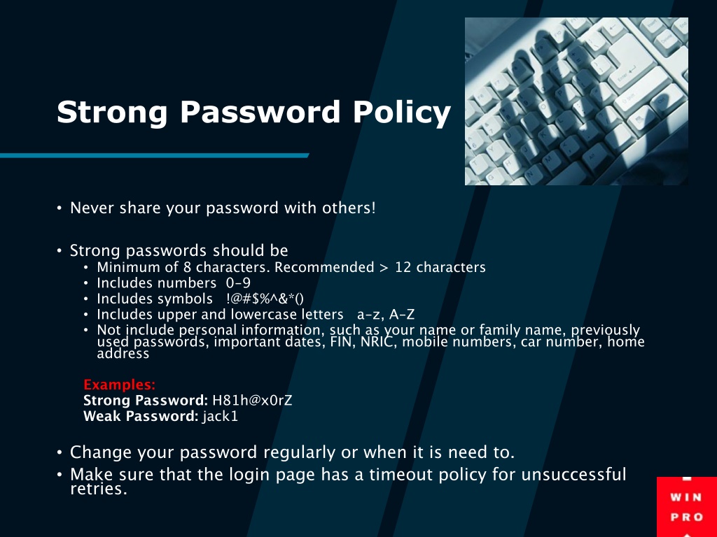 Password policy
