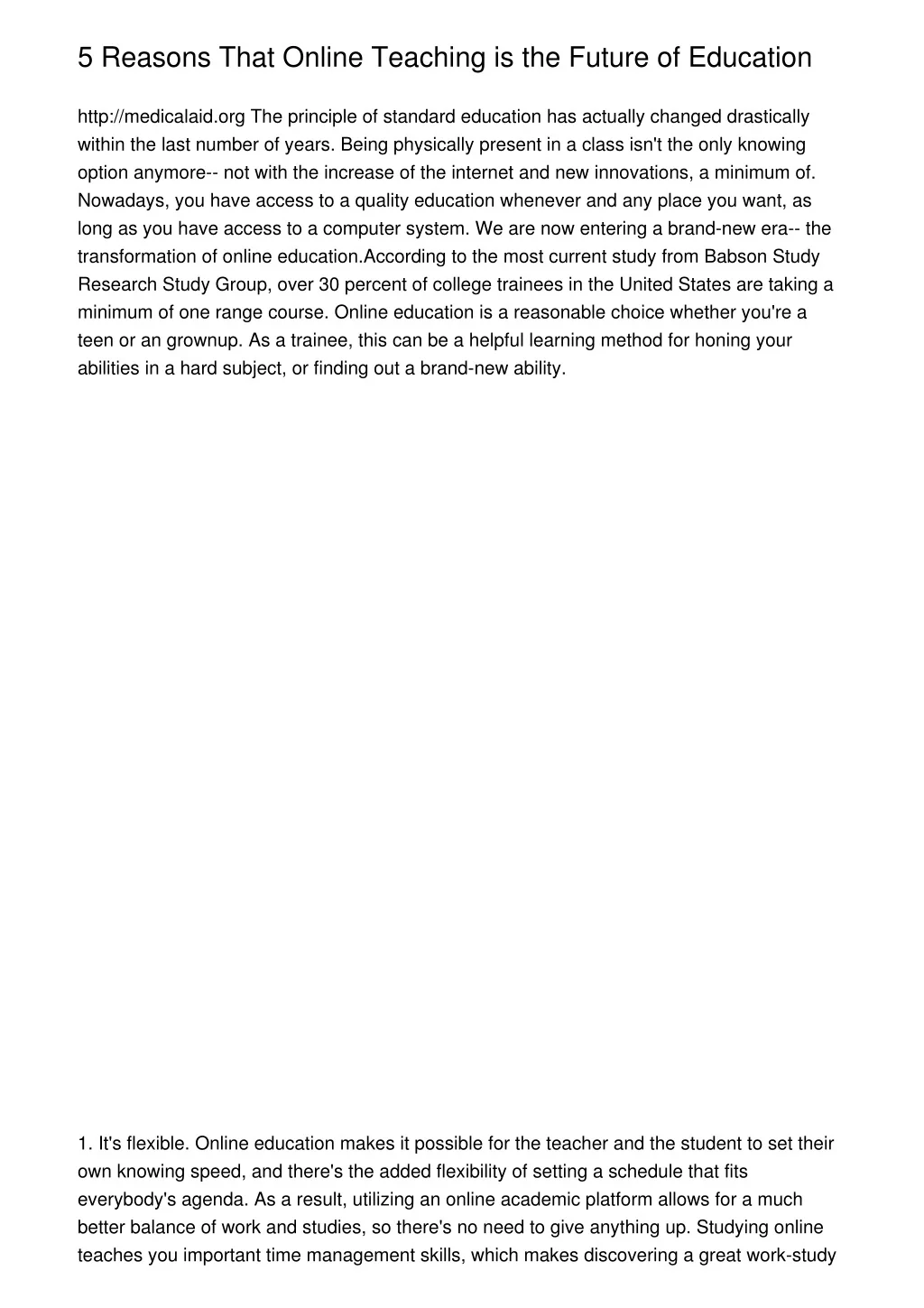 PPT - 5 Reasons That Online Teaching is the Future of Education ...