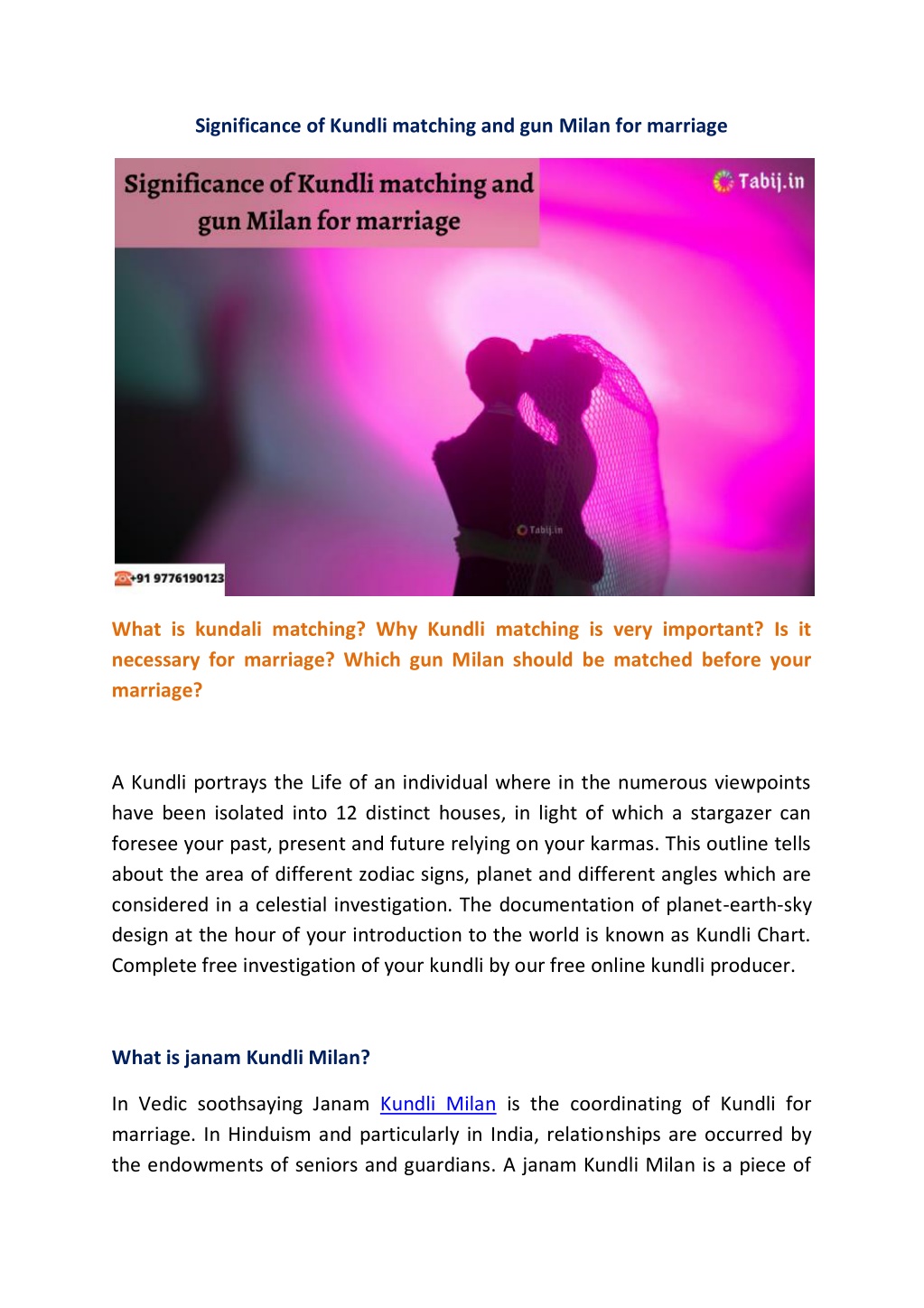 PPT - Significance Of Kundli Matching And Gun Milan For Marriage ...