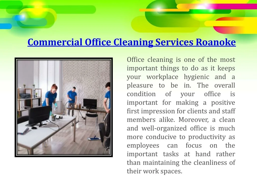 PPT - Commercial Office Cleaning Services Roanoke PowerPoint ...