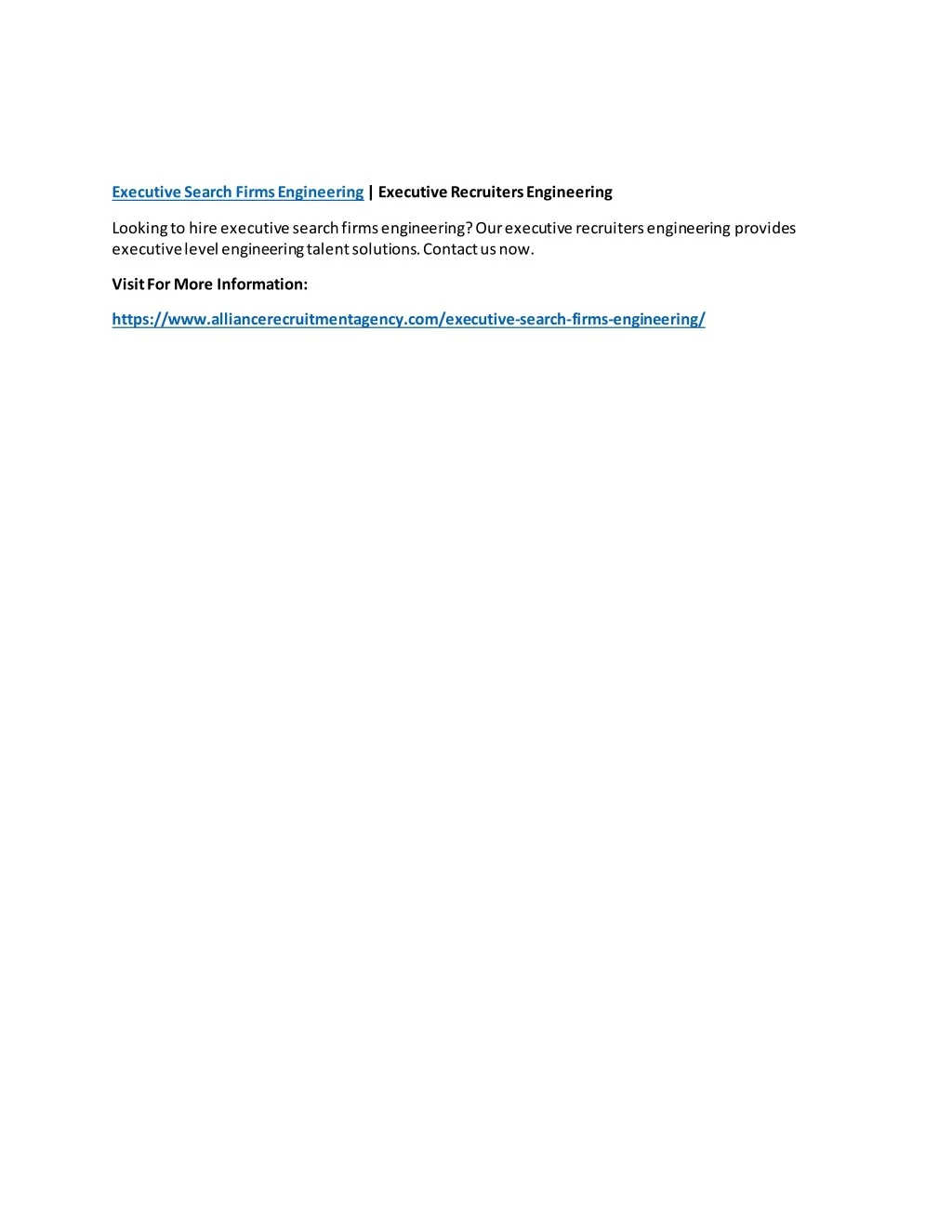 PPT - Executive Search Firms Engineering | Executive Recruiters ...