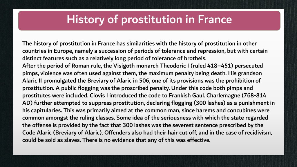 Ppt History Of Prostitution In France Powerpoint Presentation Free Download Id10390435 3218