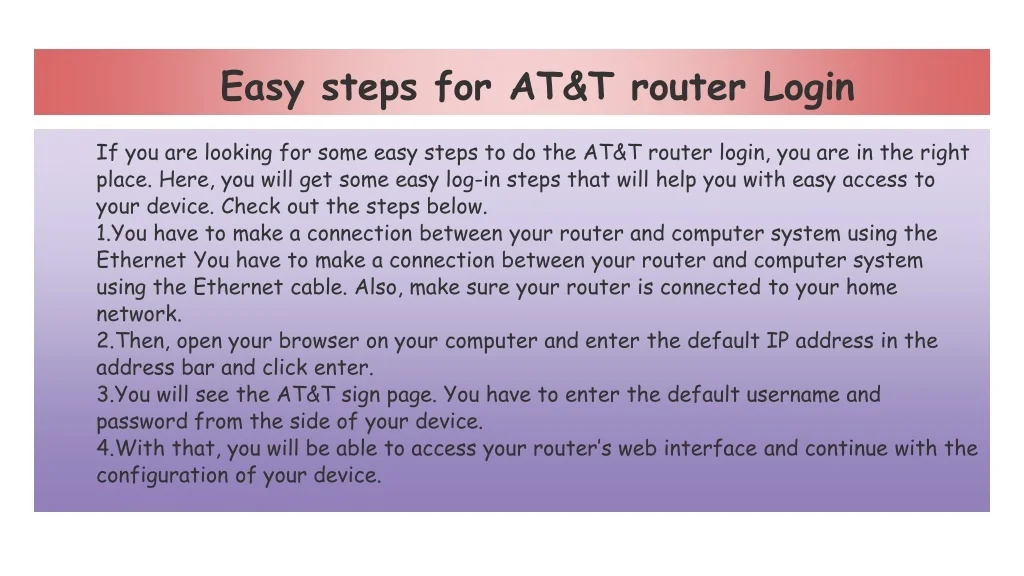 PPT - AT&T Router Login PowerPoint Presentation, free download - ID ...