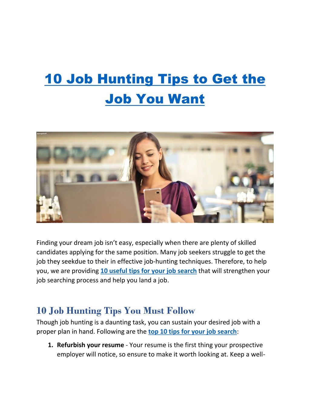 PPT - 10 Job Hunting Tips PowerPoint Presentation, free download - ID ...