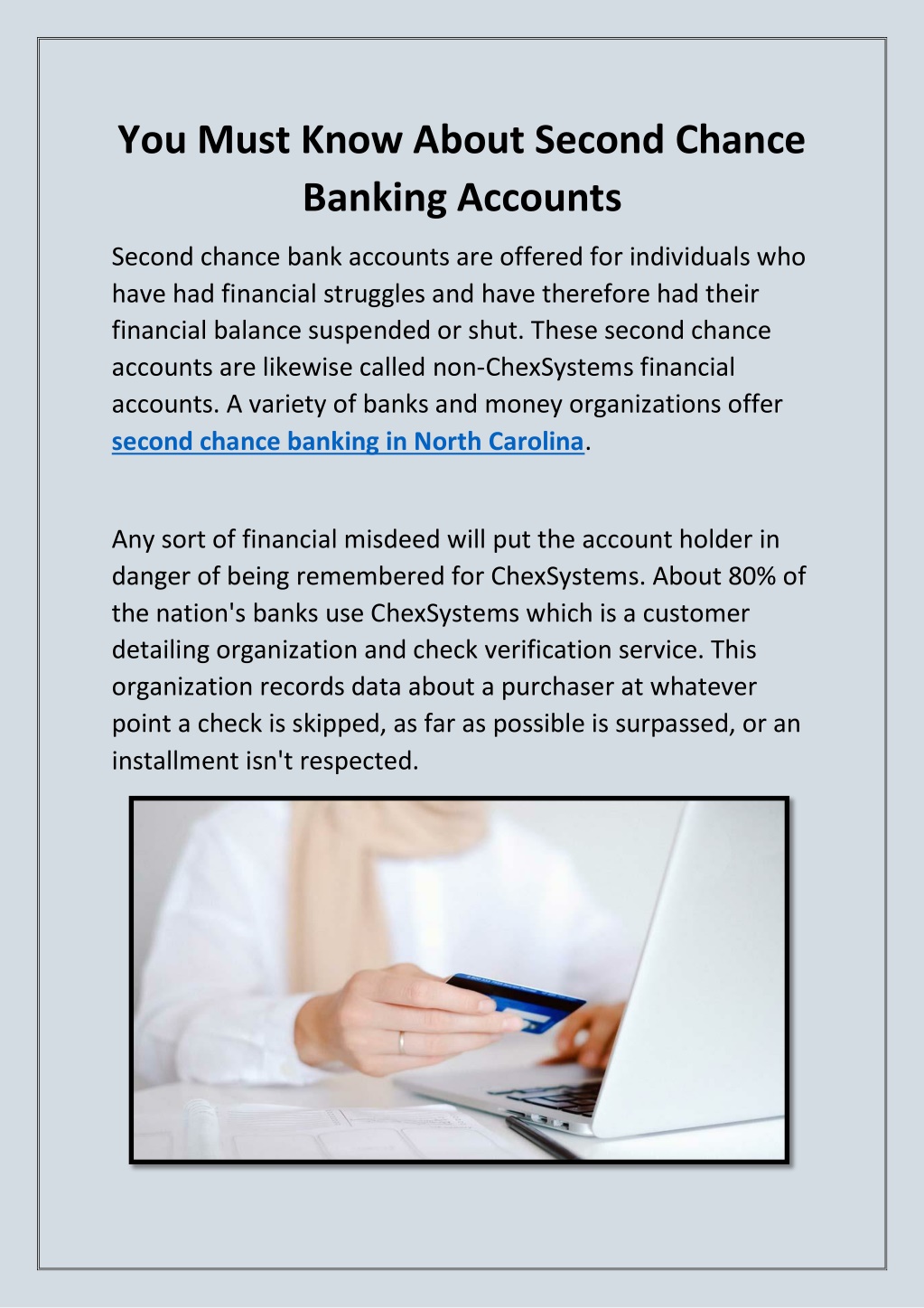 Banks With Second Chance Accounts