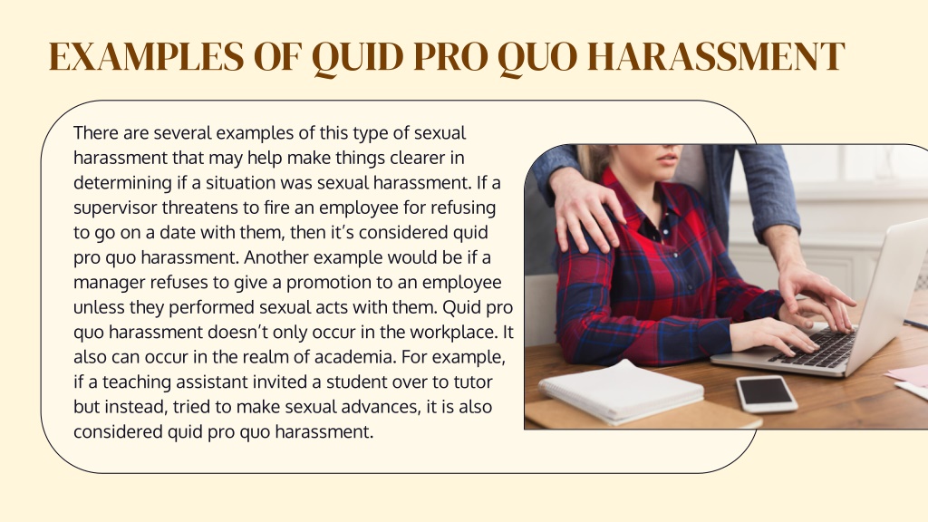 Ppt Differences Between Quid Pro Quo And Hostile Work Environment Harassment Powerpoint