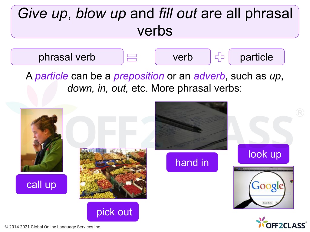 PPT - Introduction to Phrasal Verbs - Off2Class Free ESL Lesson ...