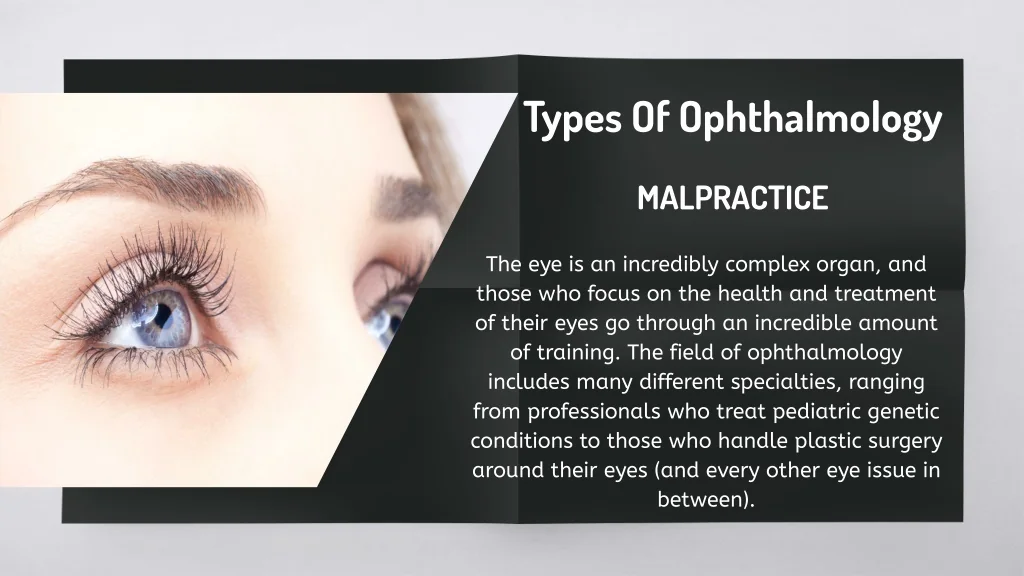 Ophthalmology Types PPT - How The Negligence of an Ophthalmologist Can Lead to Medical ...