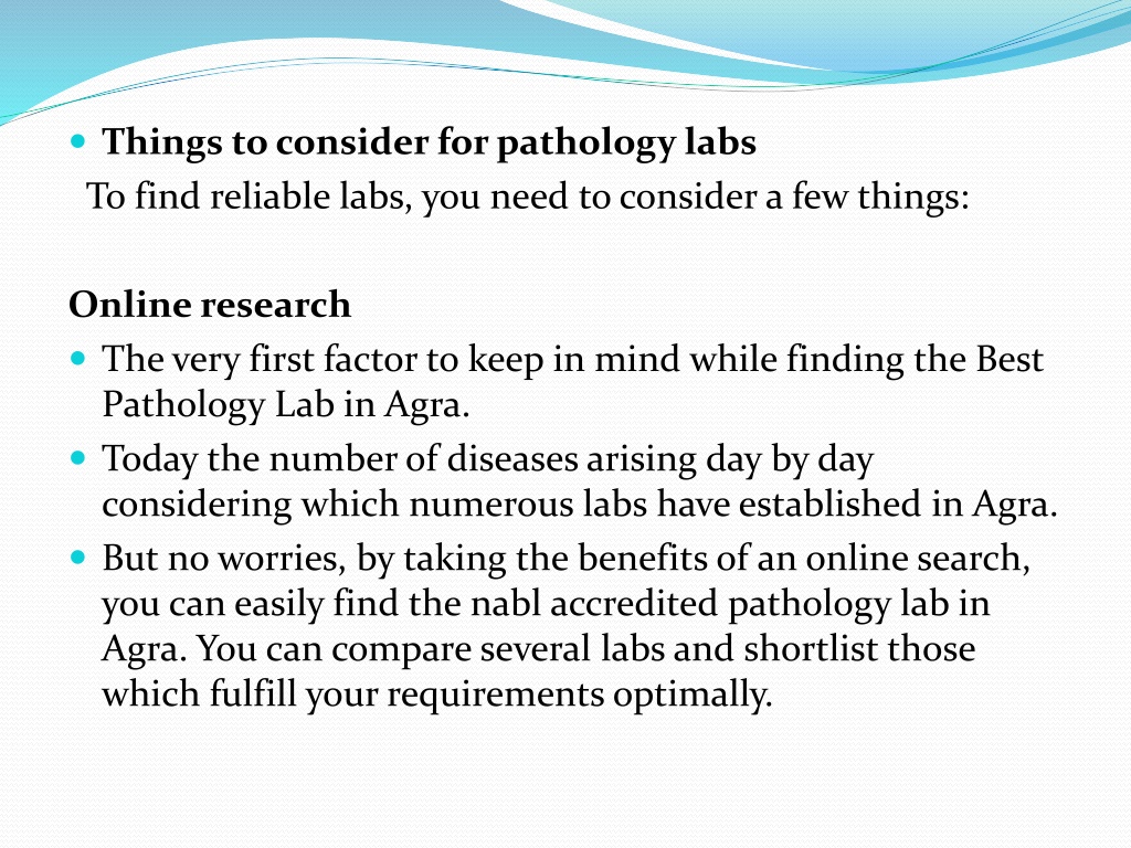 Ppt Essential Points To Remember While Choosing The Right Pathology Labs Powerpoint