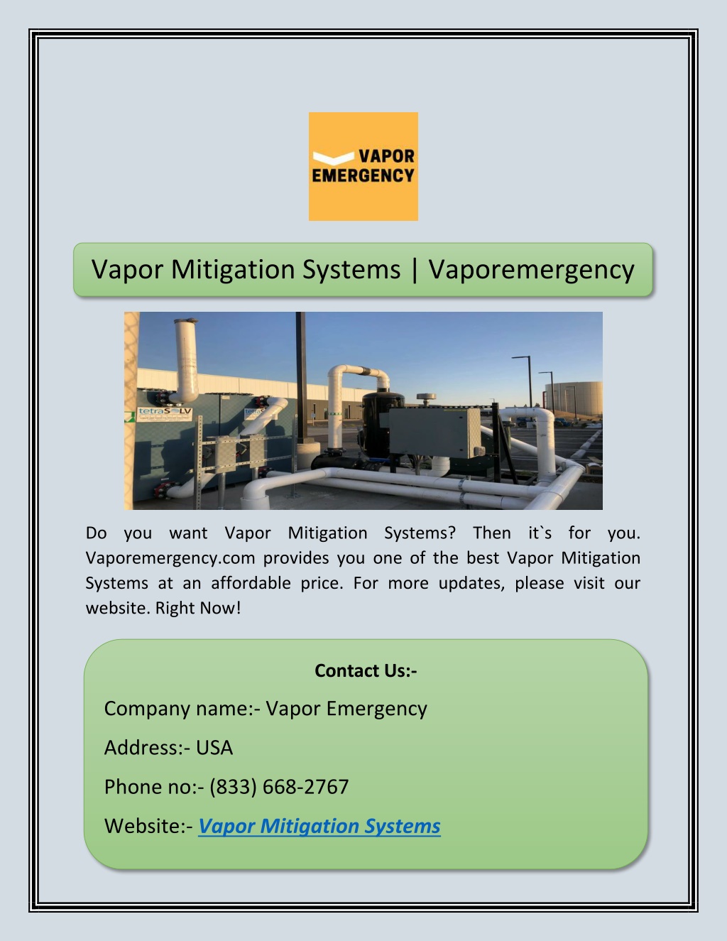 PPT - Vapor Mitigation Systems | Vaporemergency PowerPoint Presentation ...