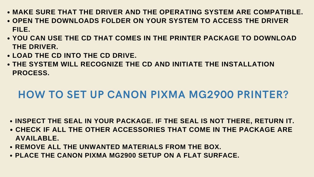 Ppt Guide Connect Canon Pixma Mg2900 Wifi Setup Powerpoint Presentation Id 10446764