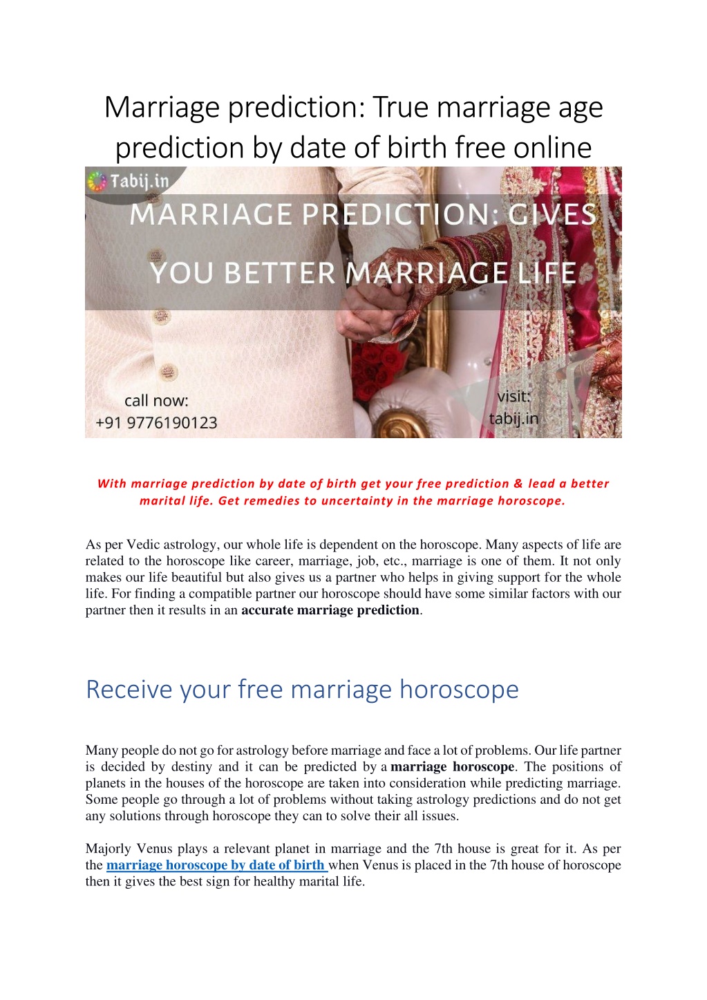 Ppt Marriage Prediction True Marriage Age Prediction By Date Of Birth Free Online Powerpoint 3080