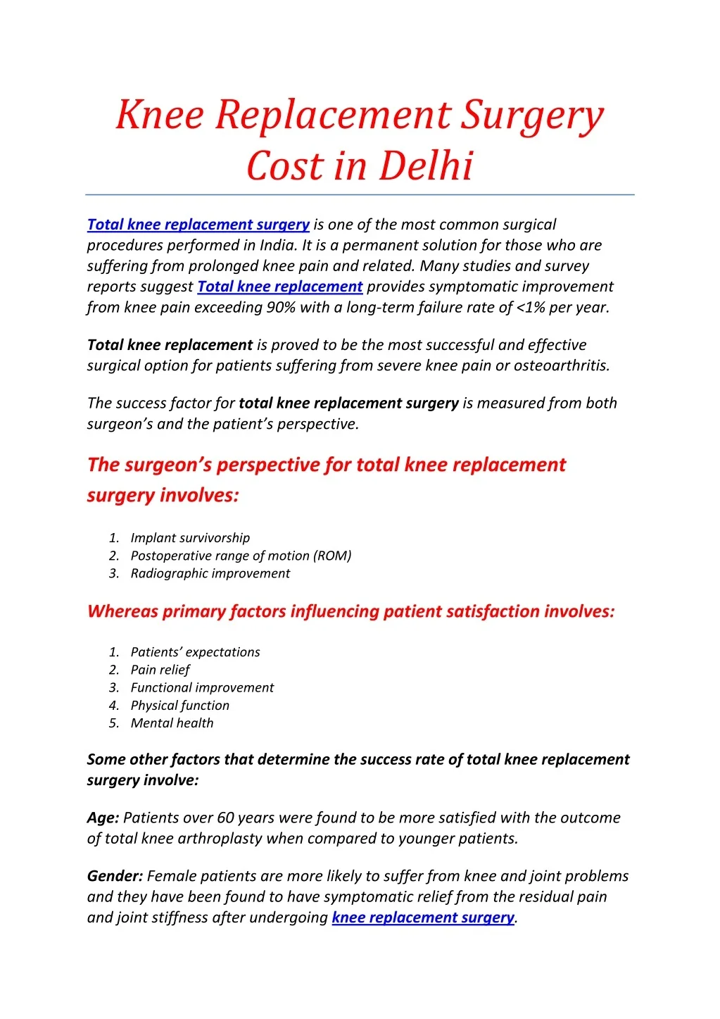 PPT - Hip replacement surgery cost in Delhi PowerPoint Presentation ...