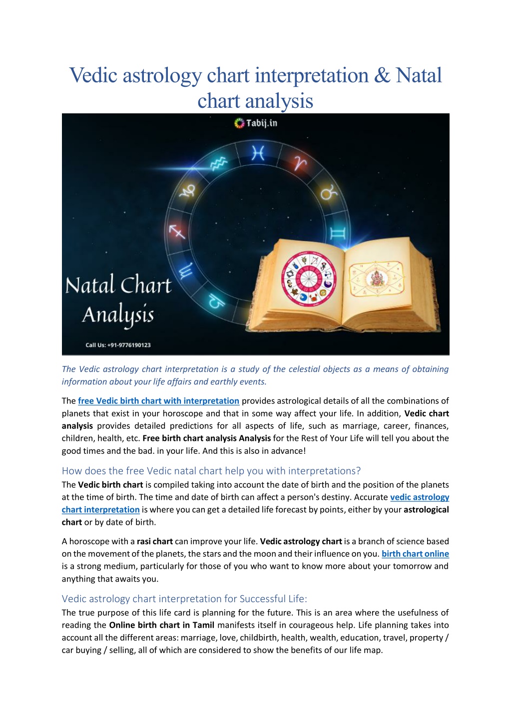 PPT - Vedic astrology chart interpretation & Natal chart analysis