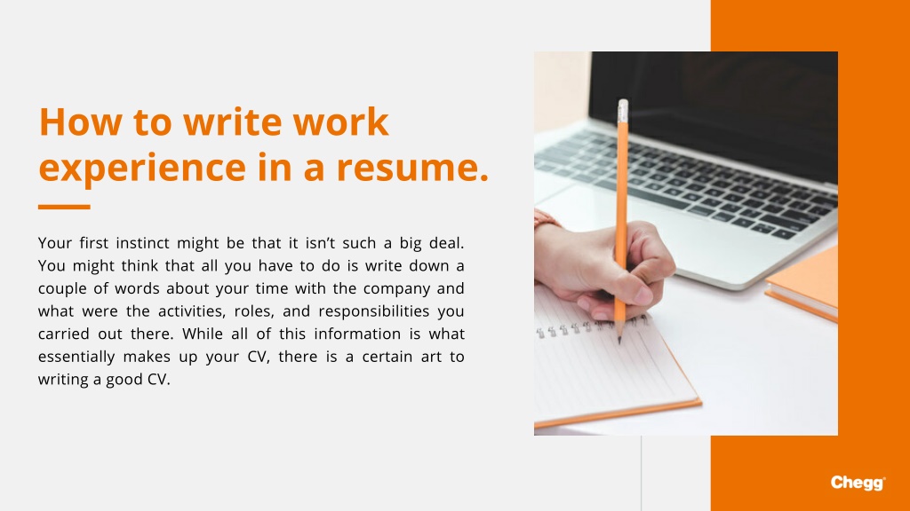 PPT - How to write work experience in a resume? PowerPoint Presentation ...