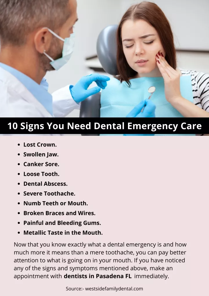 Ppt 10 Signs You Need Dental Emergency Care Powerpoint Presentation Free Download Id 10470920