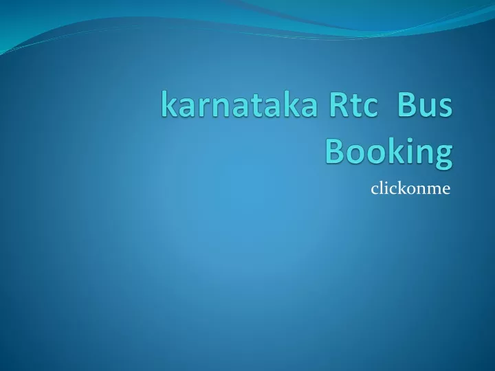 karnataka rtc bus booking n.