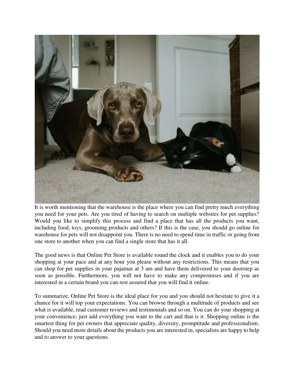 PPT - Why Do People Prefer to Buy from Online Pet Warehouse PowerPoint ...