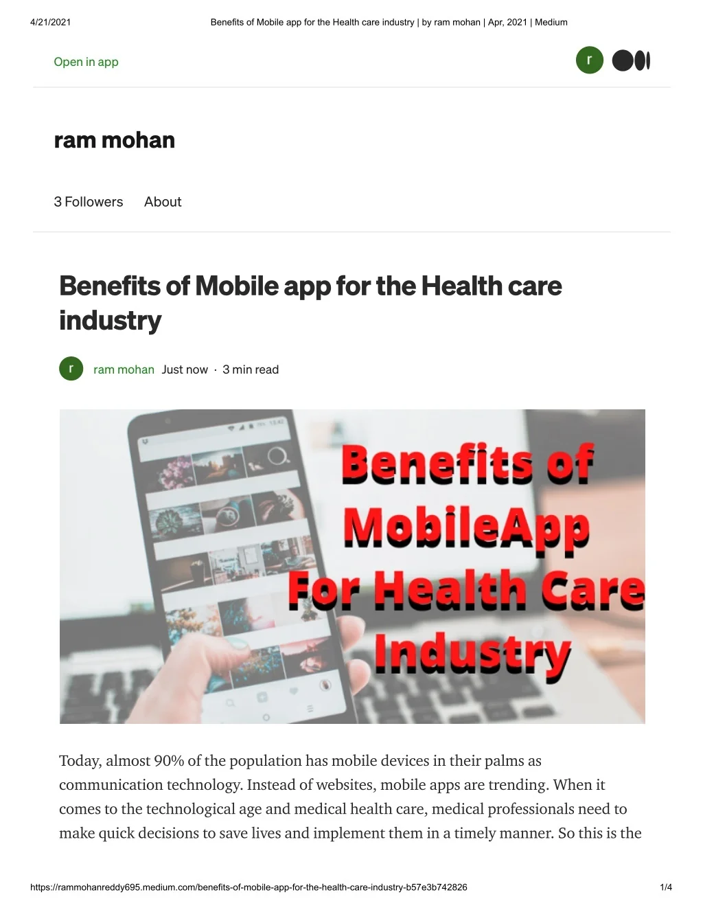PPT - Benefits of Mobile app for the Health care industry PowerPoint ...